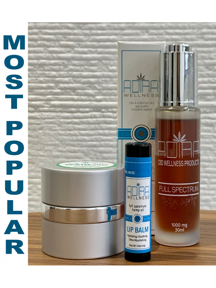 1000MG Tincture, COOLING MENTHOL Salve & LIP BALM PACKAGE